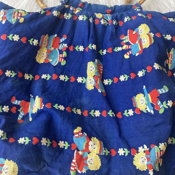 Handmade Purse Wooden Handles Raggedy Ann & Andy Handbag Vintage Casual Cute Fun - Picture 5 of 7